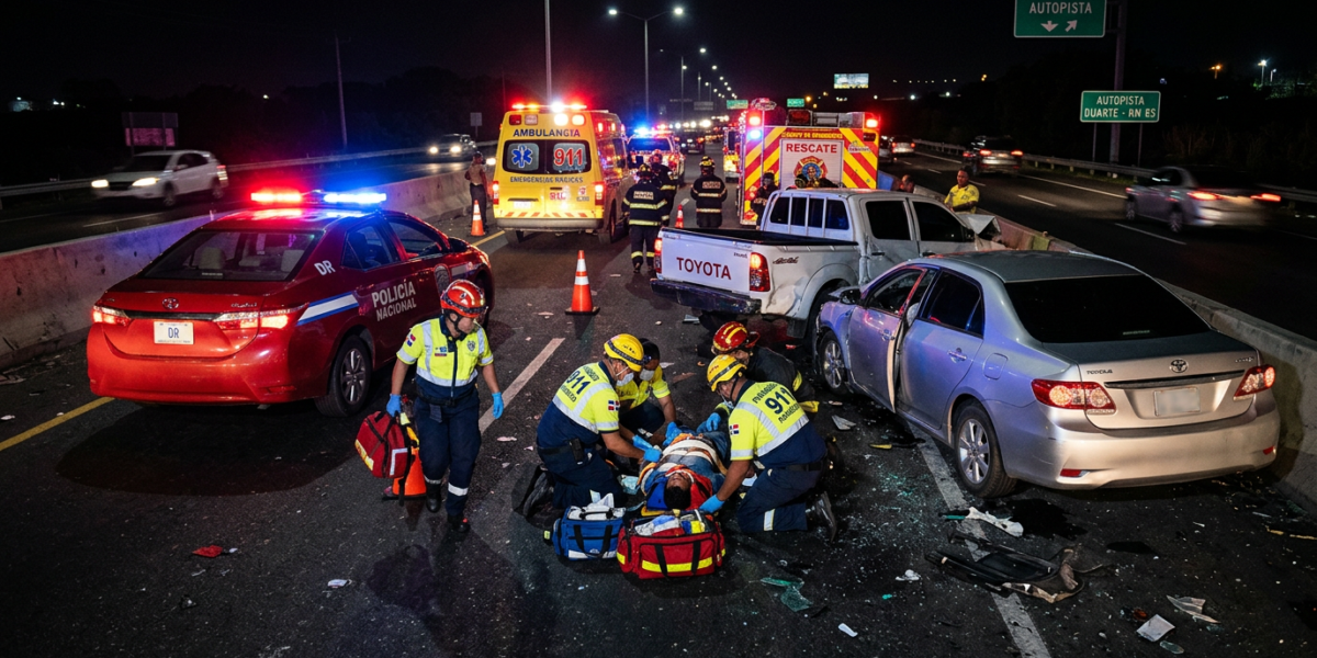 Accidente de tránsito en la autop…