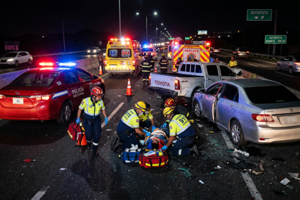 Accidente de tránsito en la autop…