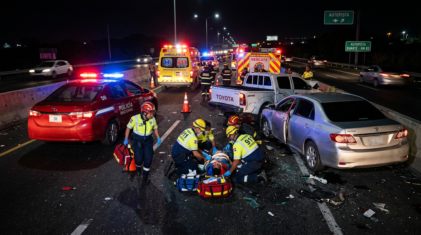 Accidente de tránsito en la autop…