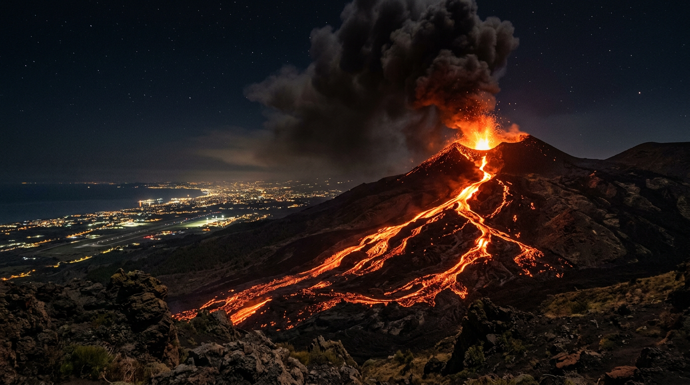 Etna en erupción: Cierran Catania