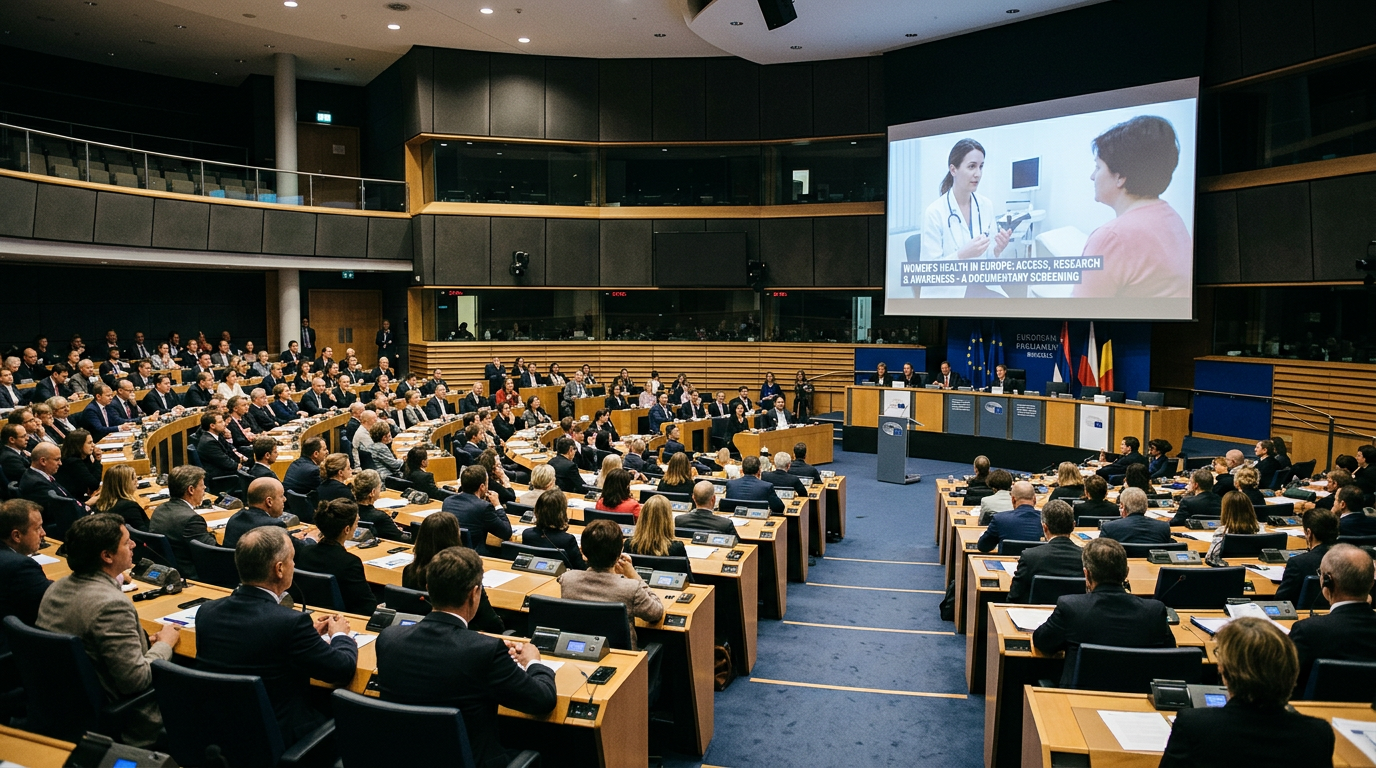 Documental 'Sacar pecho' sobre mujeres con cáncer de mama llega al Parlamento Europeo en su primera presentación fuera de España documental-europarlamento