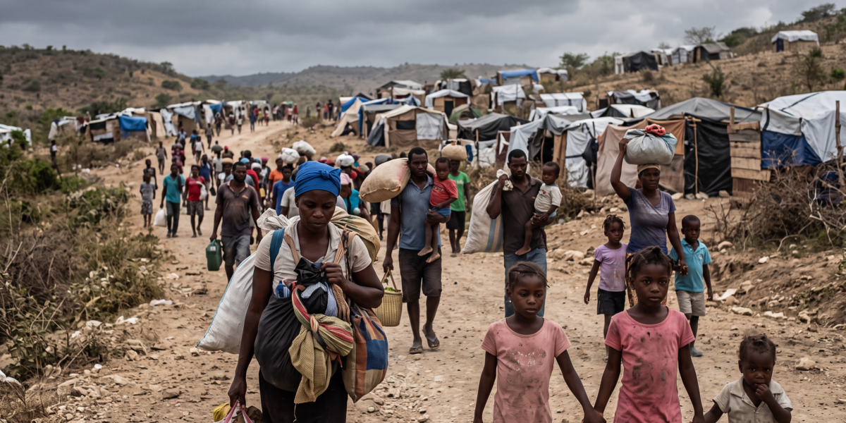 Familias haitianas desplazadas por violencia de pandillas