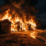 Fuego destruye 22 casetas Boca Chica