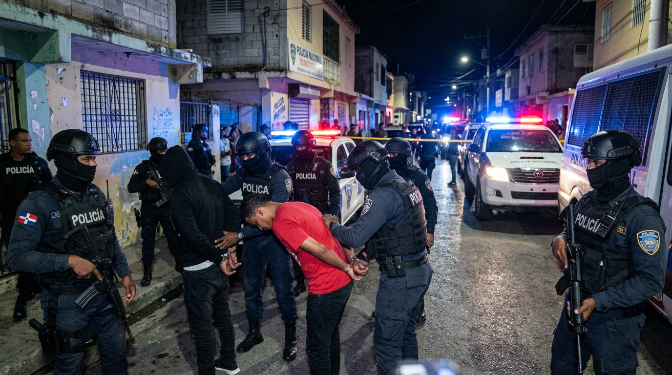 Policía desmantela red de extorsión que operaba en Santiago y detiene a ocho implicados red-extorsion-desmantelada-santiago-2026