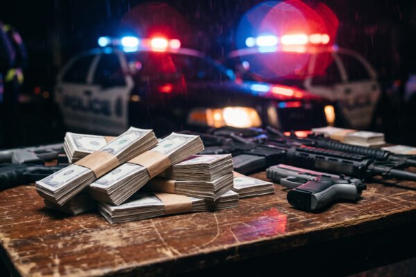 Golpe al narcotráfico en Barahona: Policía apresa a ocho personas con armas y más de RD$600 mil