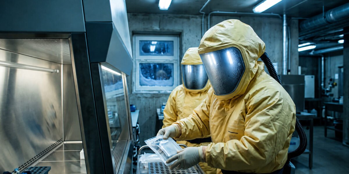 Imagen conceptual de laboratorio de bioseguridad en Rusia