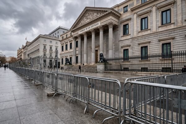 Blindaje policial en el Congreso de Madrid