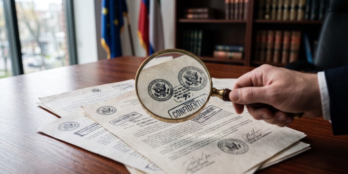 Lupa sobre documentos oficiales gubernamentales de la República Dominicana