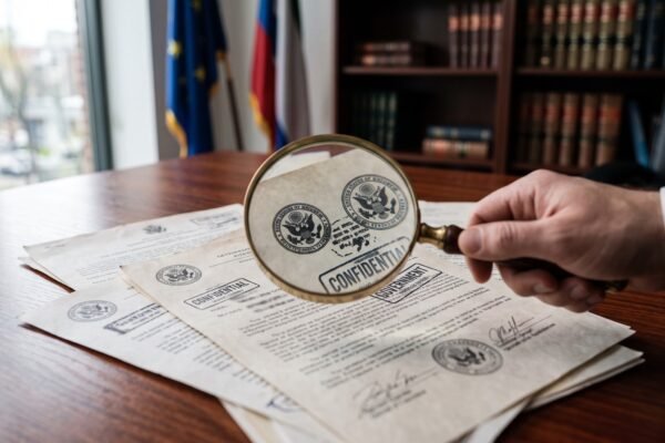 Lupa sobre documentos oficiales gubernamentales de la República Dominicana