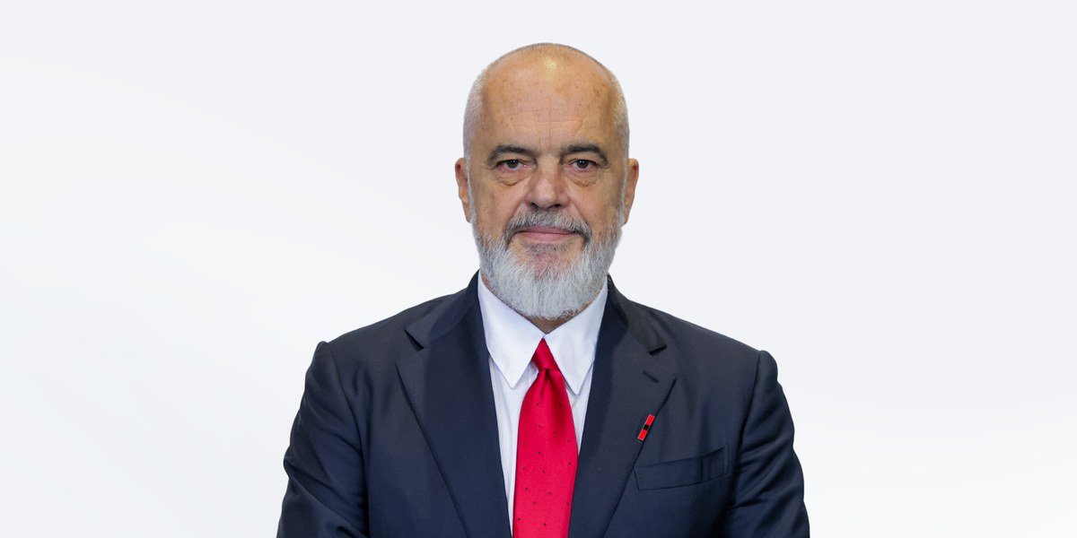 Edi Rama, primer ministro de Albania, en un retrato oficial