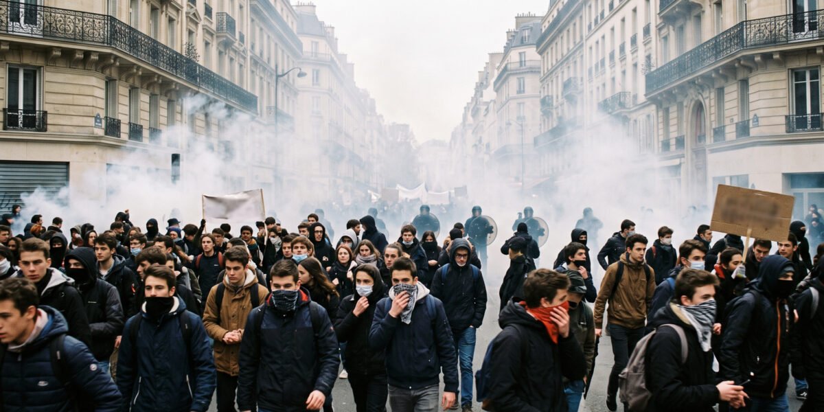 Francia: Estudiantes en pie de guerra